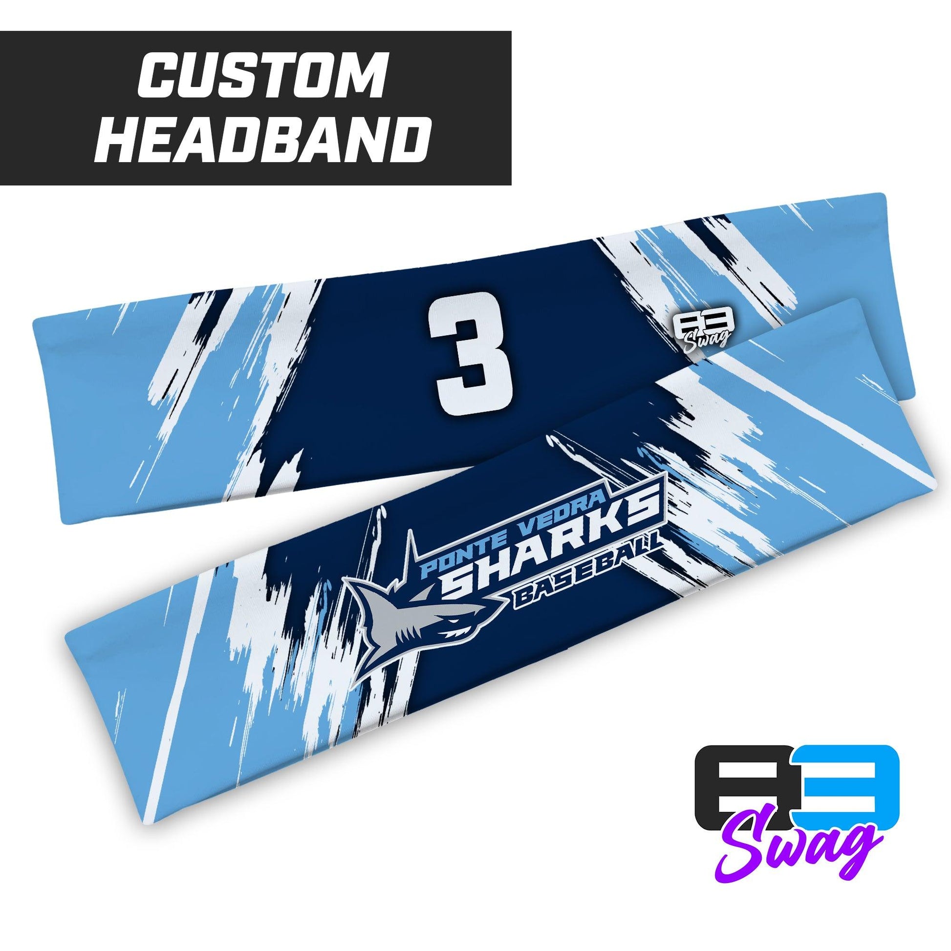 Headband - Ponte Vedra Sharks Baseball - 83Swag