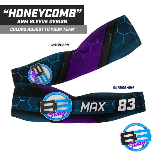 HONEYCOMB Design - Custom Arm Sleeve - Supply Your Team Logo & Colors! - 83Swag