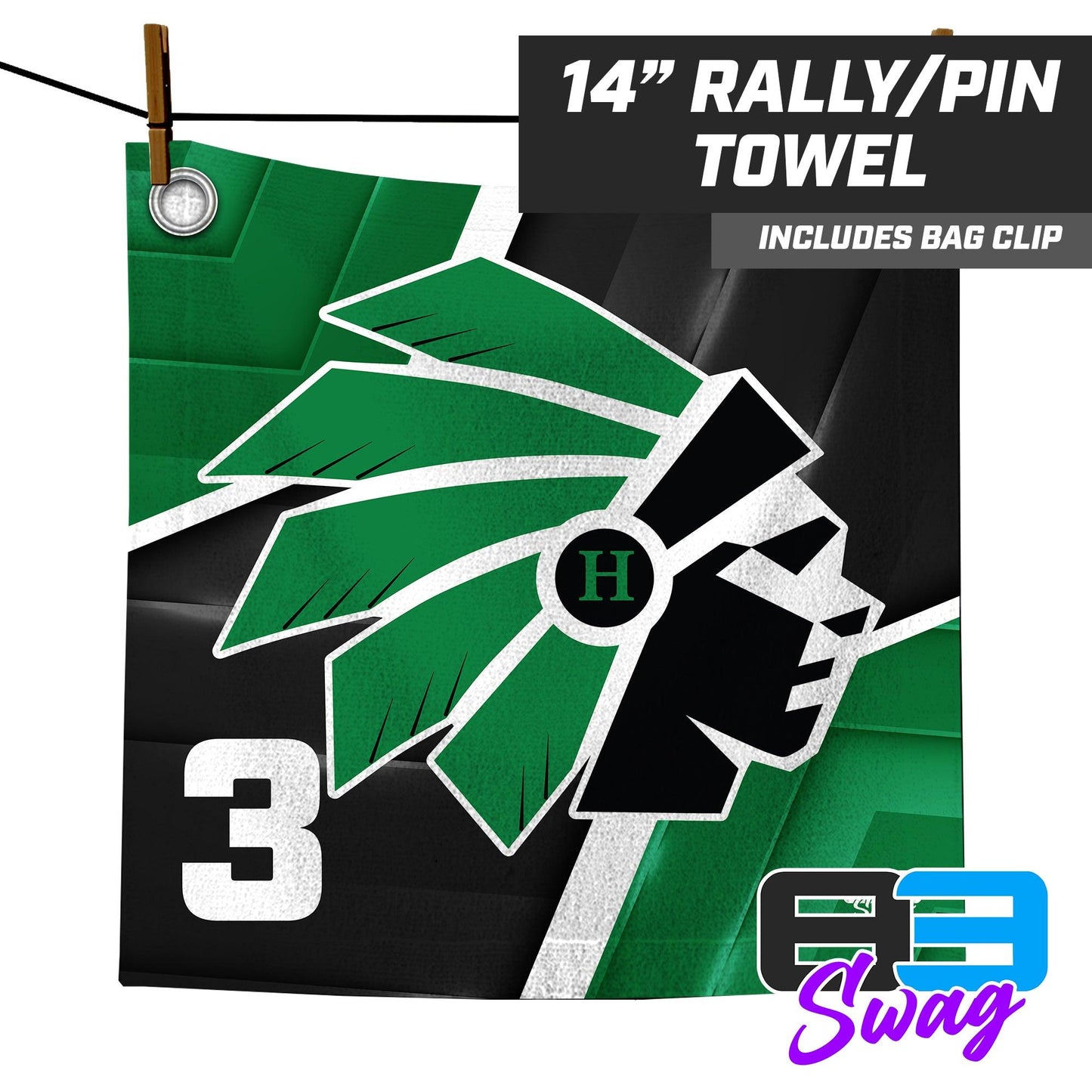 Hopatcong Warriors 2024 Edition - 14"x14" Rally Towel - 83Swag