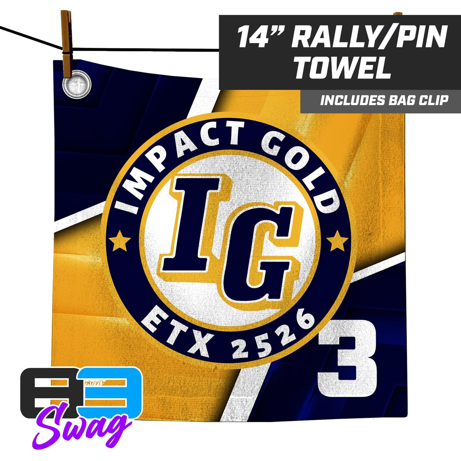 Impact Gold ETX 2526 - 14"x14" Rally Towel - 83Swag