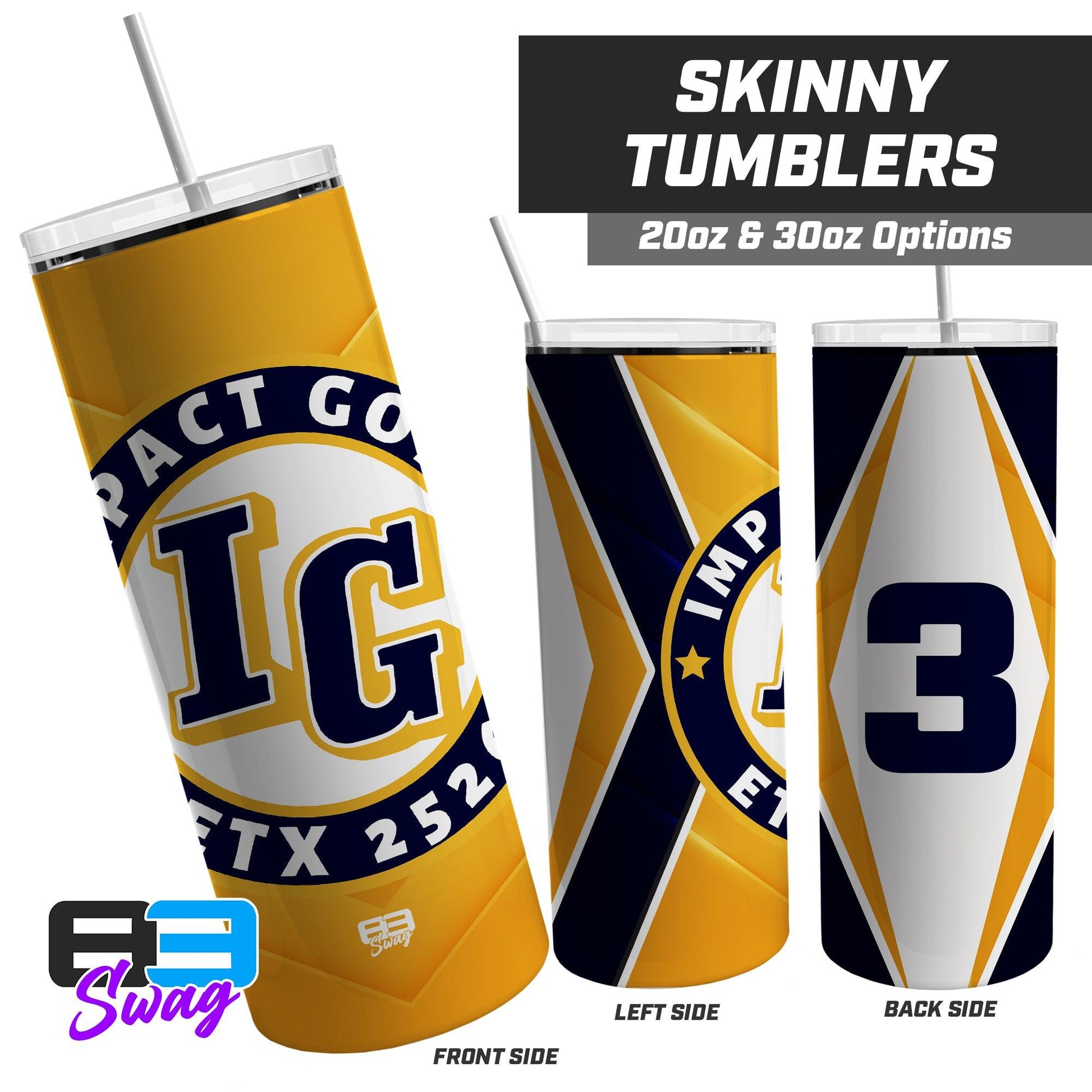 Impact Gold ETX 2526 - 20oz & 30oz Skinny Tumbler - 83Swag