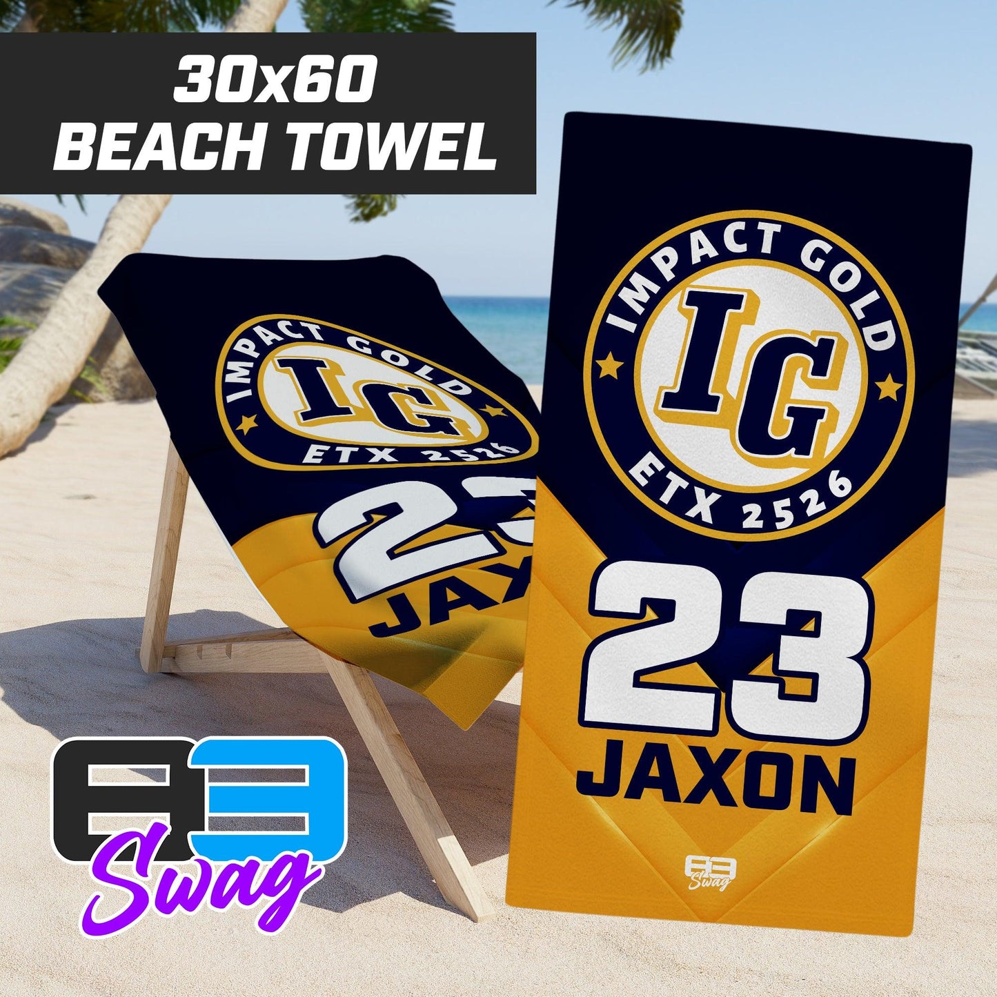 Impact Gold ETX 2526 - 30"x60" Beach Towel - 83Swag