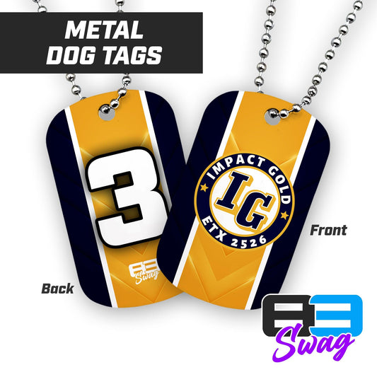 Impact Gold ETX 2526 - Double Sided Dog Tags - Includes Chain - 83Swag