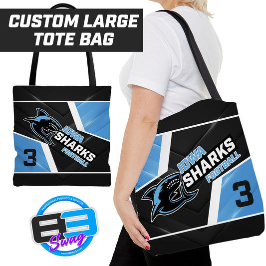 Iowa Sharks Football - Tote Bag - 83Swag