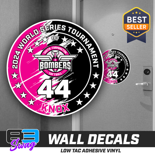 TEAM ORDER ONLY - LOW TAC WALL DECAL! - South Farmington Bombers Softball