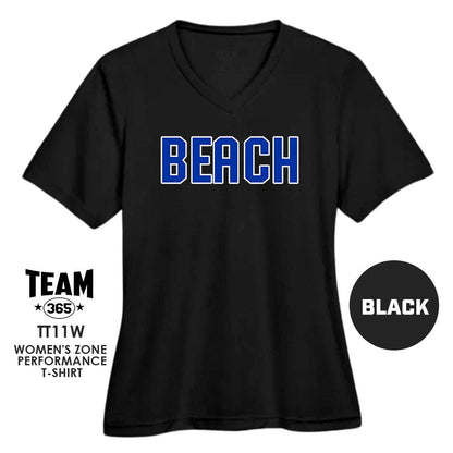 Jax Beach Baseball - BEACH VERSION - Cool & Dry Performance Women's Shirt - MULTIPLE COLORS AVAILABLE - 83Swag