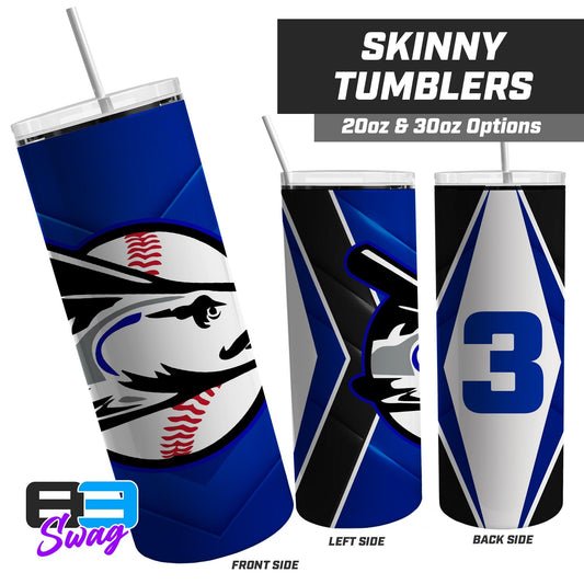 Jax Beach Baseball - CUDA Version - 20oz & 30oz Skinny Tumbler - 83Swag