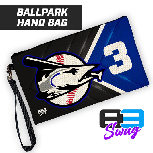 Jax Beach Baseball - CUDA Version - 9"x5" Zipper Bag with Wrist Strap - 83Swag
