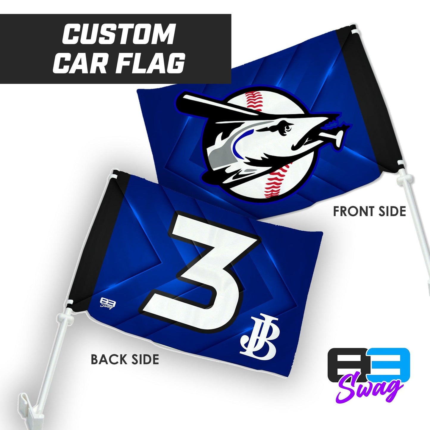 Jax Beach Baseball - CUDA Version - Car Flag - 83Swag