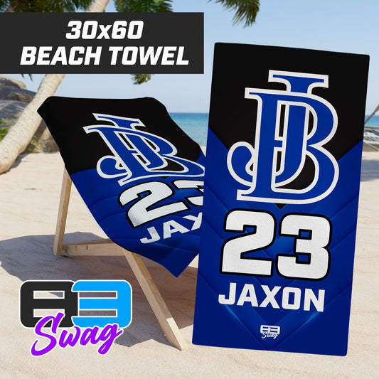 Jax Beach Baseball - JB VERSION - 30"x60" Beach Towel - 83Swag