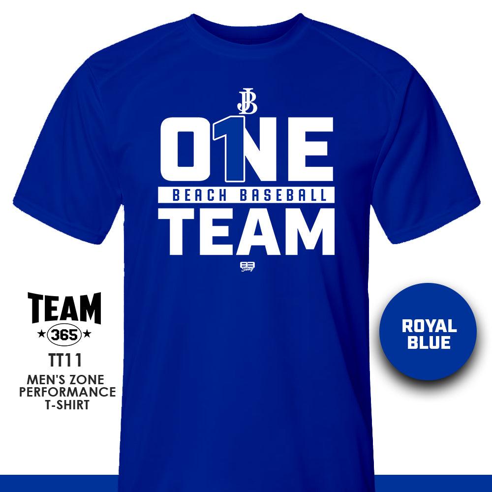 Jax Beach Baseball - ONE TEAM (NO BACK PRINT) - Crew - Performance T-Shirt - MULTIPLE COLORS AVAILABLE - 83Swag