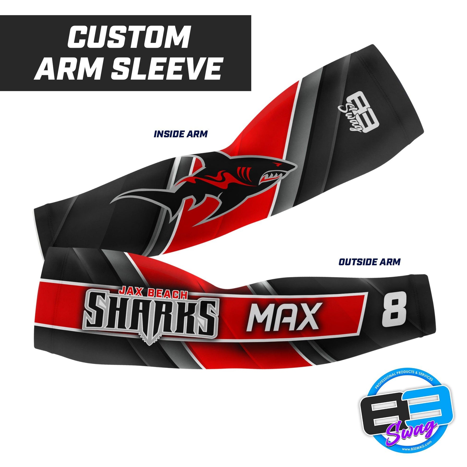 Jax Beach Sharks Football - Arm Sleeves - 83Swag