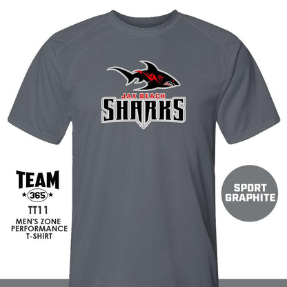 Jax Beach Sharks Football - Crew - Performance T-Shirt - MULTIPLE COLORS AVAILABLE - 83Swag