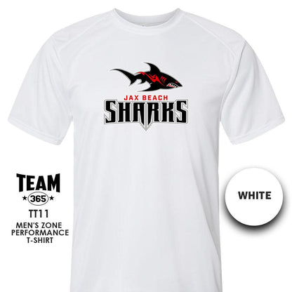 Jax Beach Sharks Football - Crew - Performance T-Shirt - MULTIPLE COLORS AVAILABLE - 83Swag