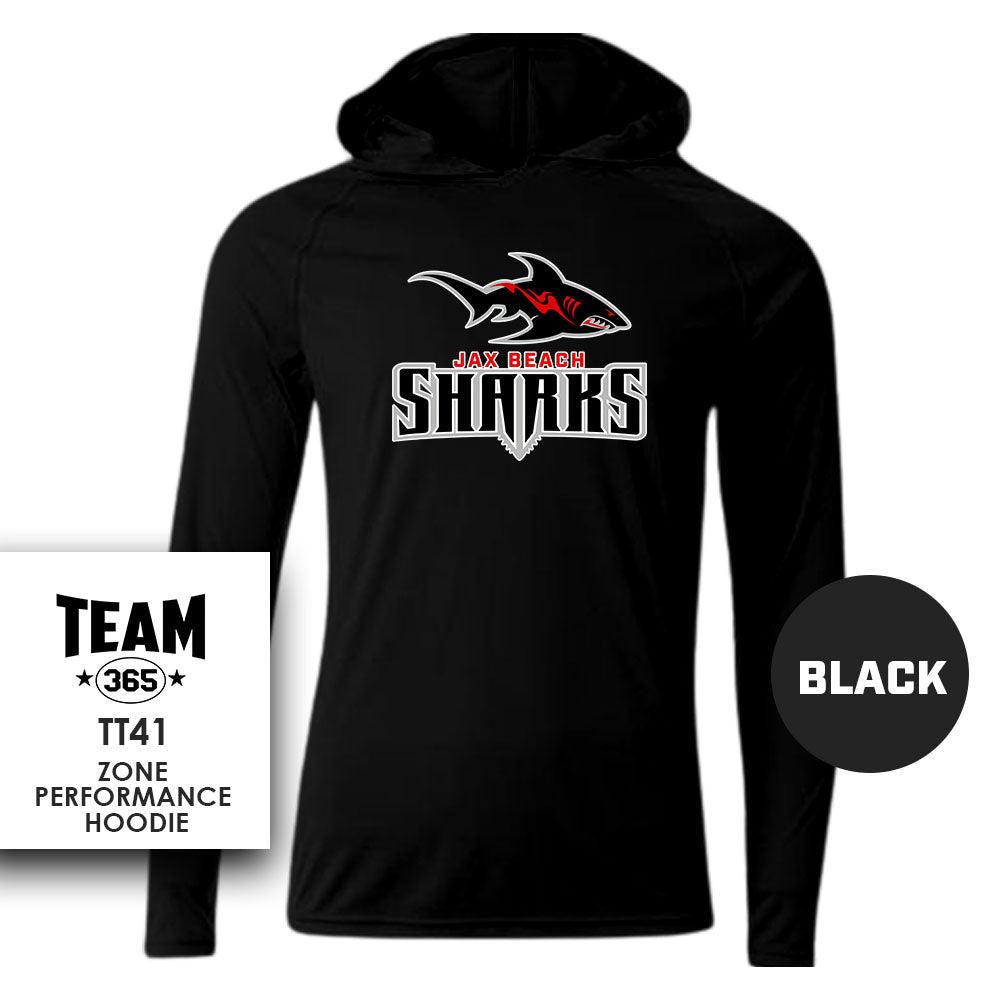 Jax Beach Sharks Football - Lightweight Performance Hoodie - MULTIPLE COLORS - 83Swag