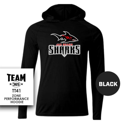 Jax Beach Sharks Football - Lightweight Performance Hoodie - MULTIPLE COLORS - 83Swag