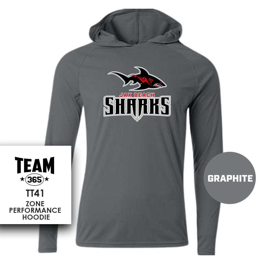 Jax Beach Sharks Football - Lightweight Performance Hoodie - MULTIPLE COLORS - 83Swag