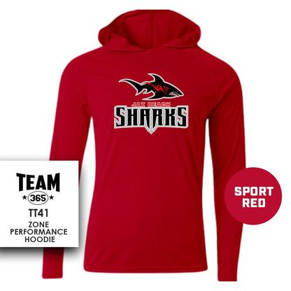 Jax Beach Sharks Football - Lightweight Performance Hoodie - MULTIPLE COLORS - 83Swag