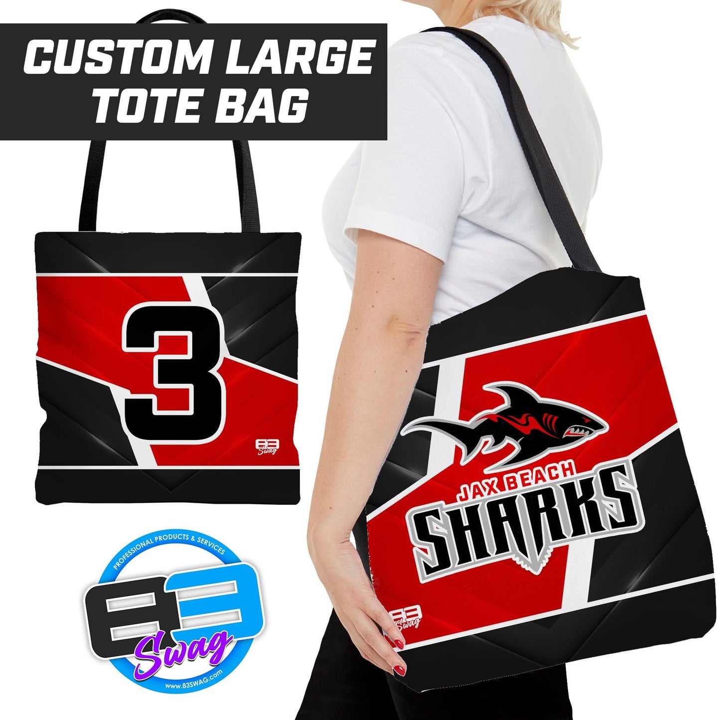 Jax Beach Sharks Football - Tote Bag - 83Swag