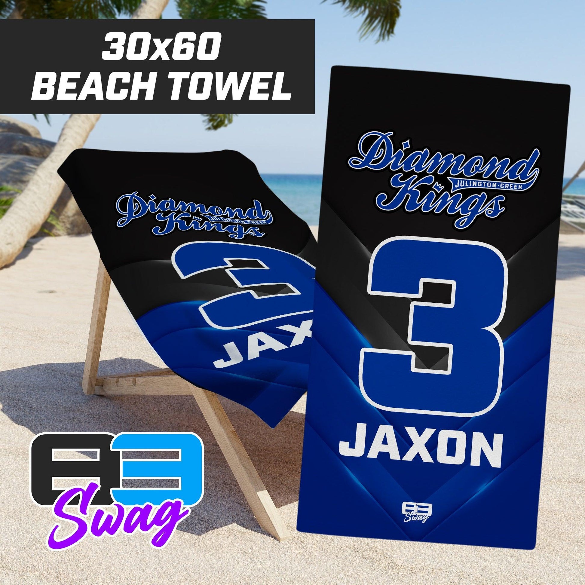 JCB Diamond Kings Baseball - 30"x60" Beach Towel - 83Swag