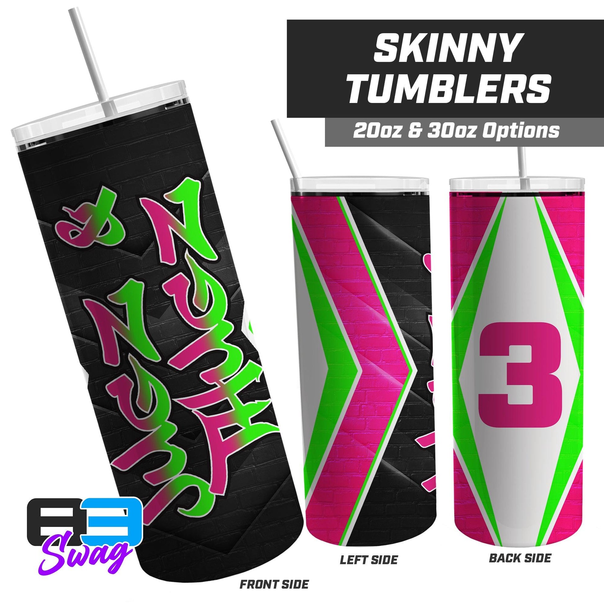 Jugz N Thugz CoEd Softball 2024 Edition - 20oz & 30oz Skinny Tumbler - 83Swag