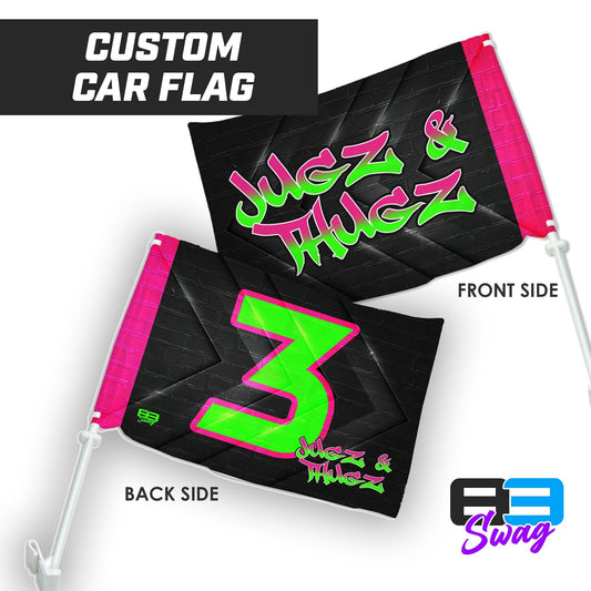 Jugz N Thugz CoEd Softball 2024 Edition - Car Flag - 83Swag