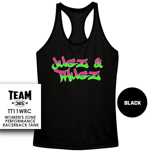 Jugz N Thugz CoEd Softball 2024 EDITION - Performance Women’s Racerback T - MULTIPLE COLORS AVAILABLE - 83Swag