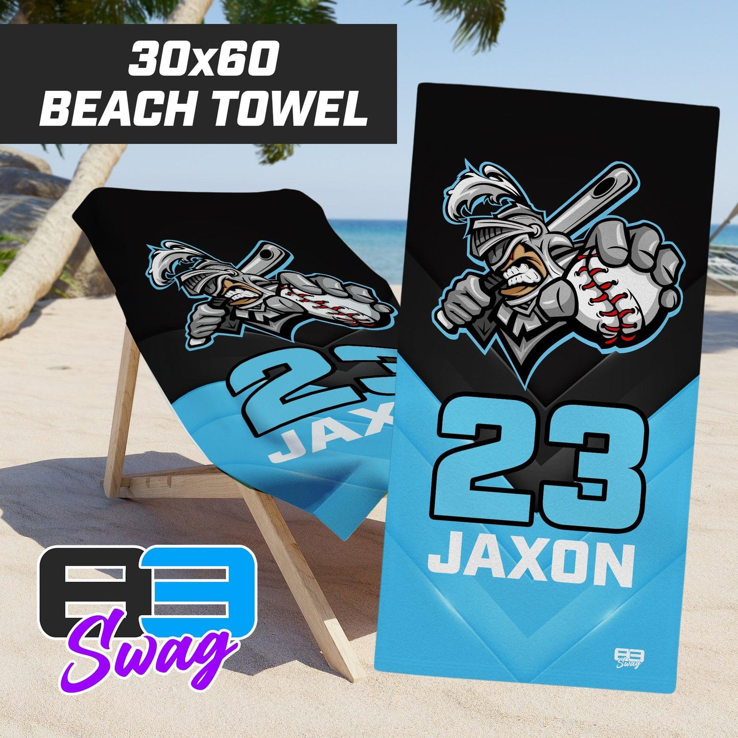 KNIGHTS BASEBALL V1 2024 Edition - 30"x60" Beach Towel - 83Swag