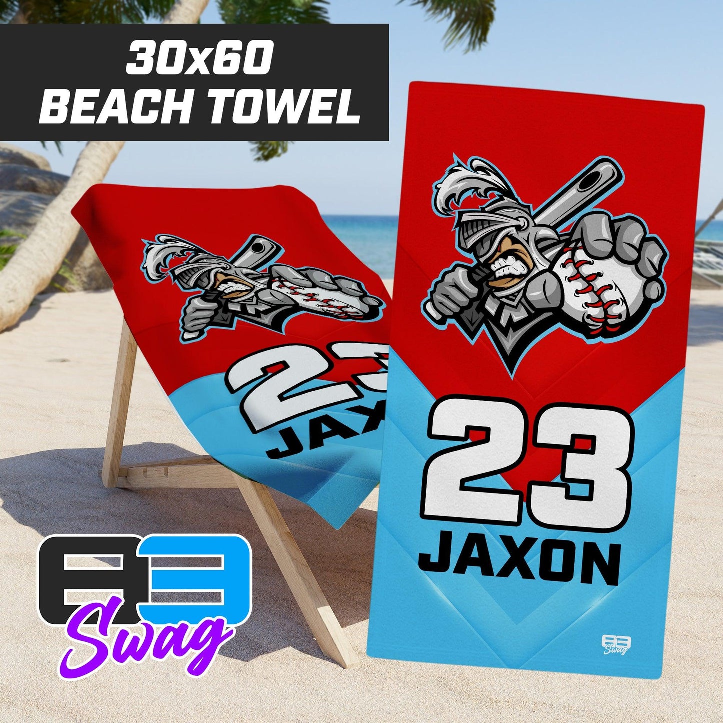 KNIGHTS BASEBALL V2 2024 Edition - 30"x60" Beach Towel - 83Swag