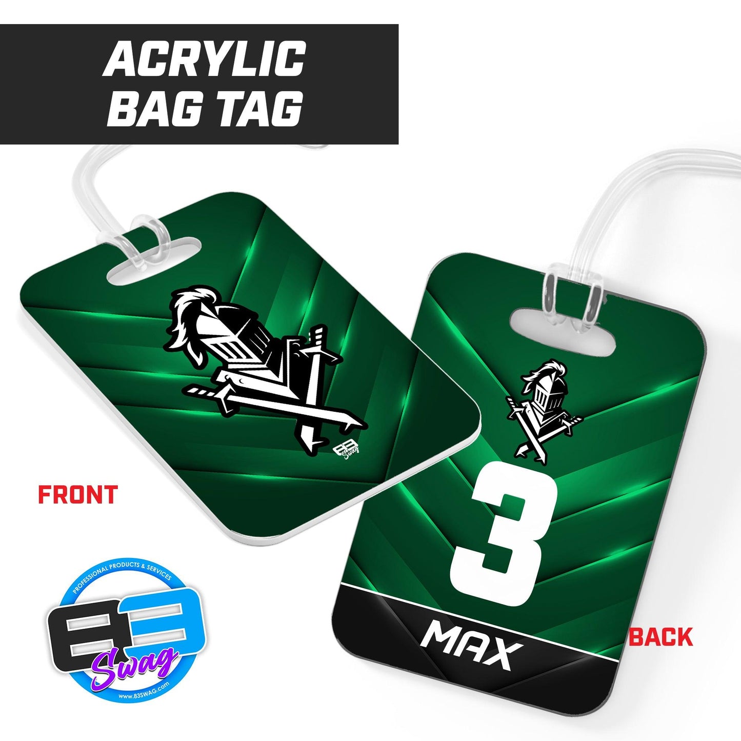 Knights - Hard Acrylic Bag Tag - 83Swag