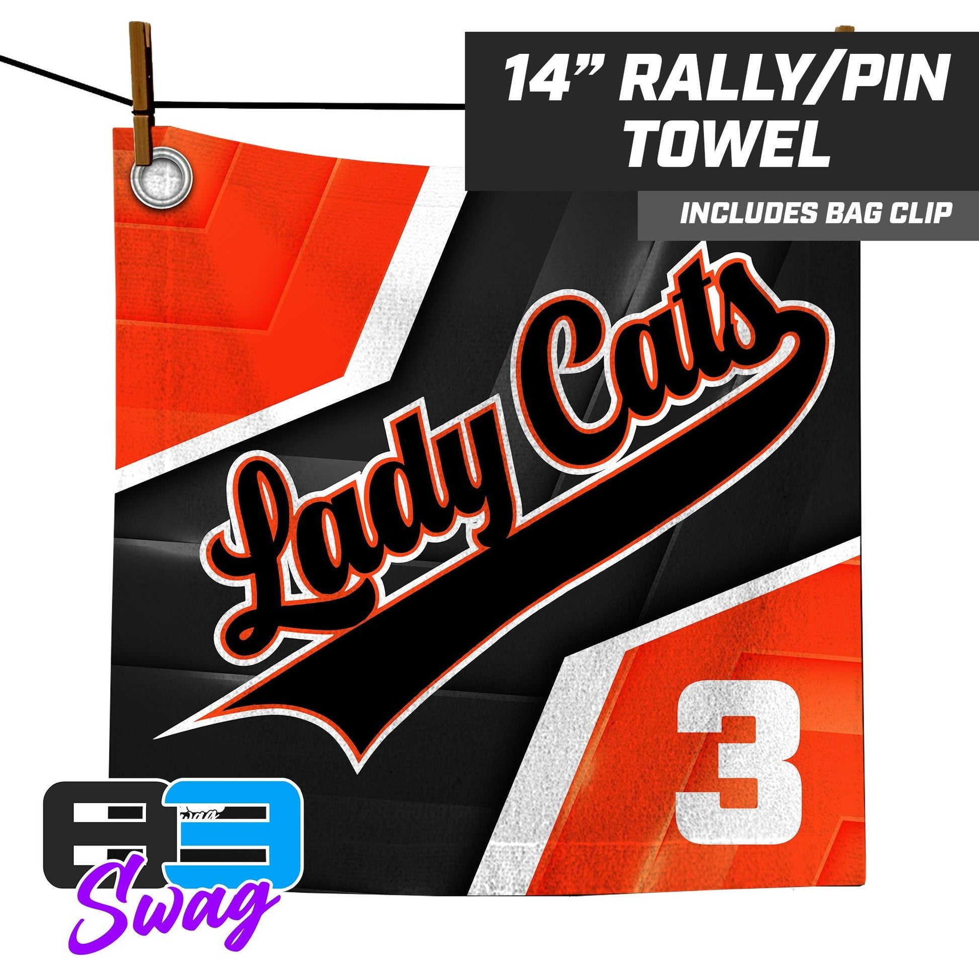 Lady Cats Softball 2024 Edition - 14"x14" Rally Towel - 83Swag