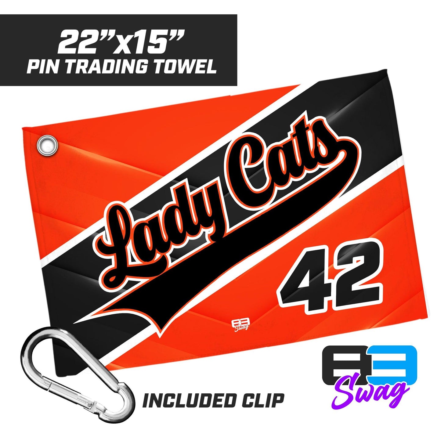 Lady Cats Softball 2024 Edition - 22"x15" Pin Trading Towel - 83Swag