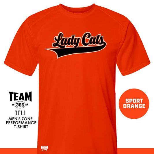 Lady Cats Softball - Crew - Performance T-Shirt - MULTIPLE COLORS AVAILABLE - 83Swag