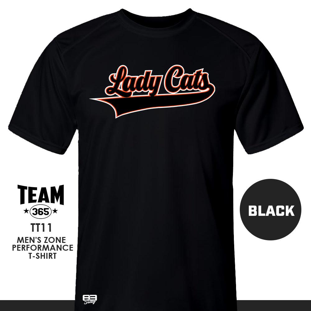 Lady Cats Softball - Crew - Performance T-Shirt - MULTIPLE COLORS AVAILABLE - 83Swag