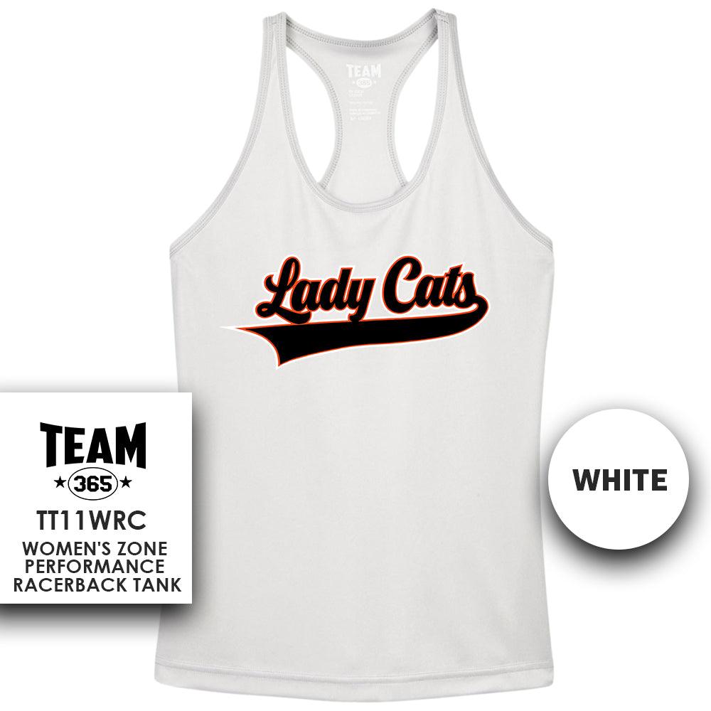 Lady Cats Softball - Performance Women’s Racerback T - MULTIPLE COLORS AVAILABLE - 83Swag