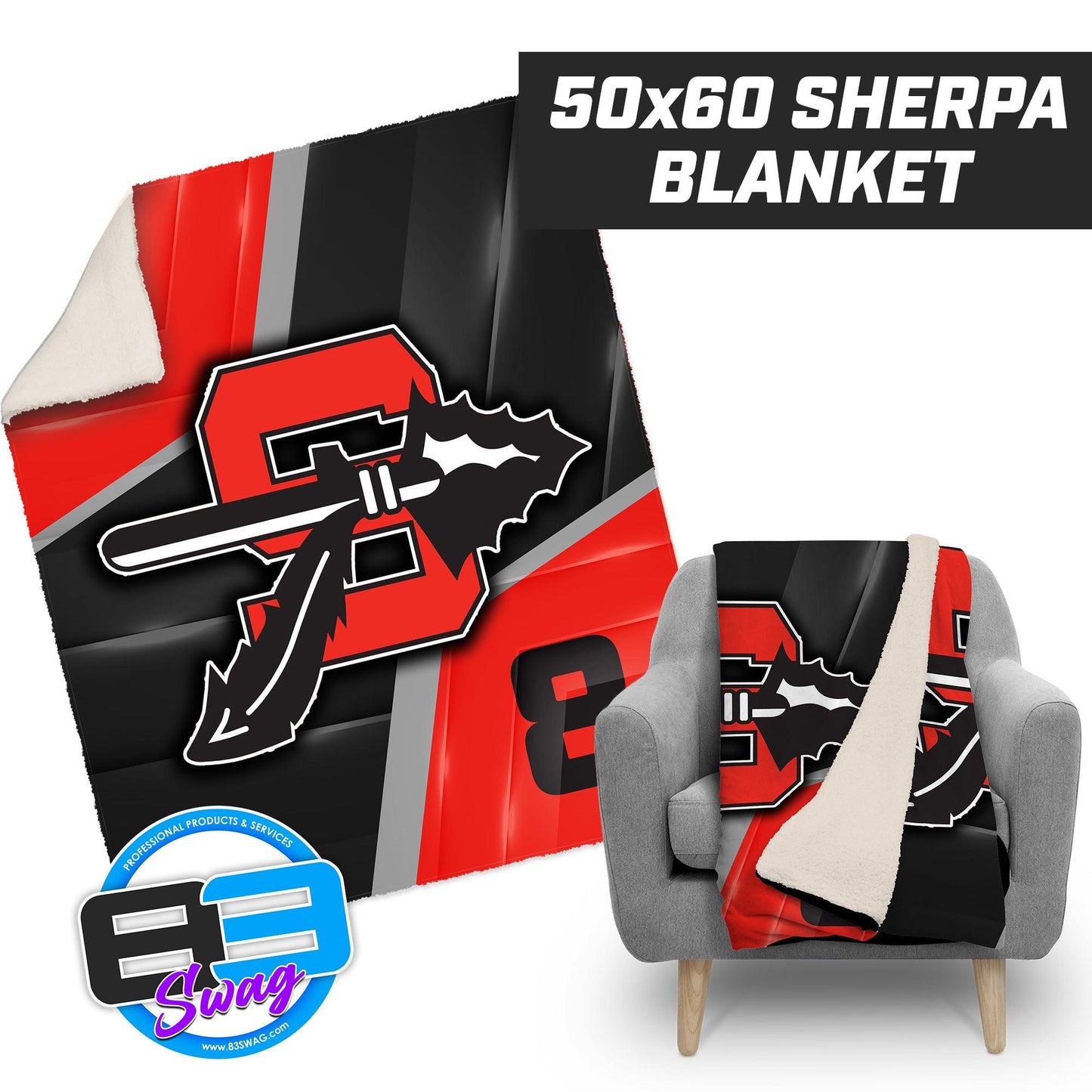 Lady Marksmen - 50”x60” Plush Sherpa Blanket - 83Swag