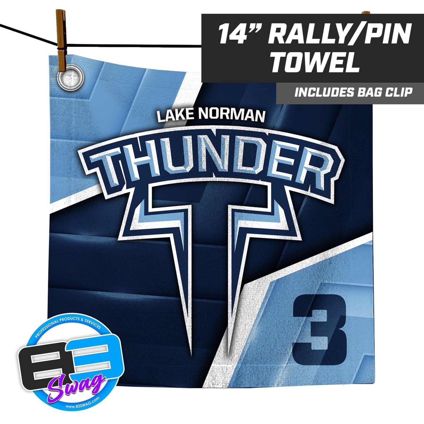 Lake Norman Thunder - 14"x14" Rally Towel - 83Swag