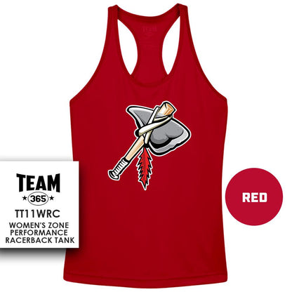 Land O Lakes Tomahawks V1 - Performance Women’s Racerback T - MULTIPLE COLORS AVAILABLE - 83Swag