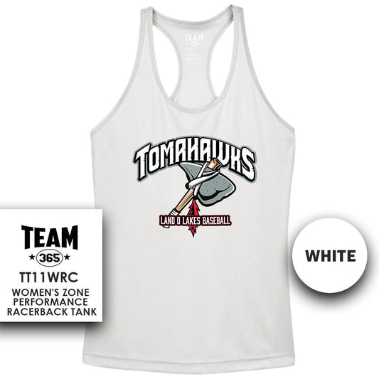 Land O Lakes Tomahawks V2 - Performance Women’s Racerback T - MULTIPLE COLORS AVAILABLE - 83Swag