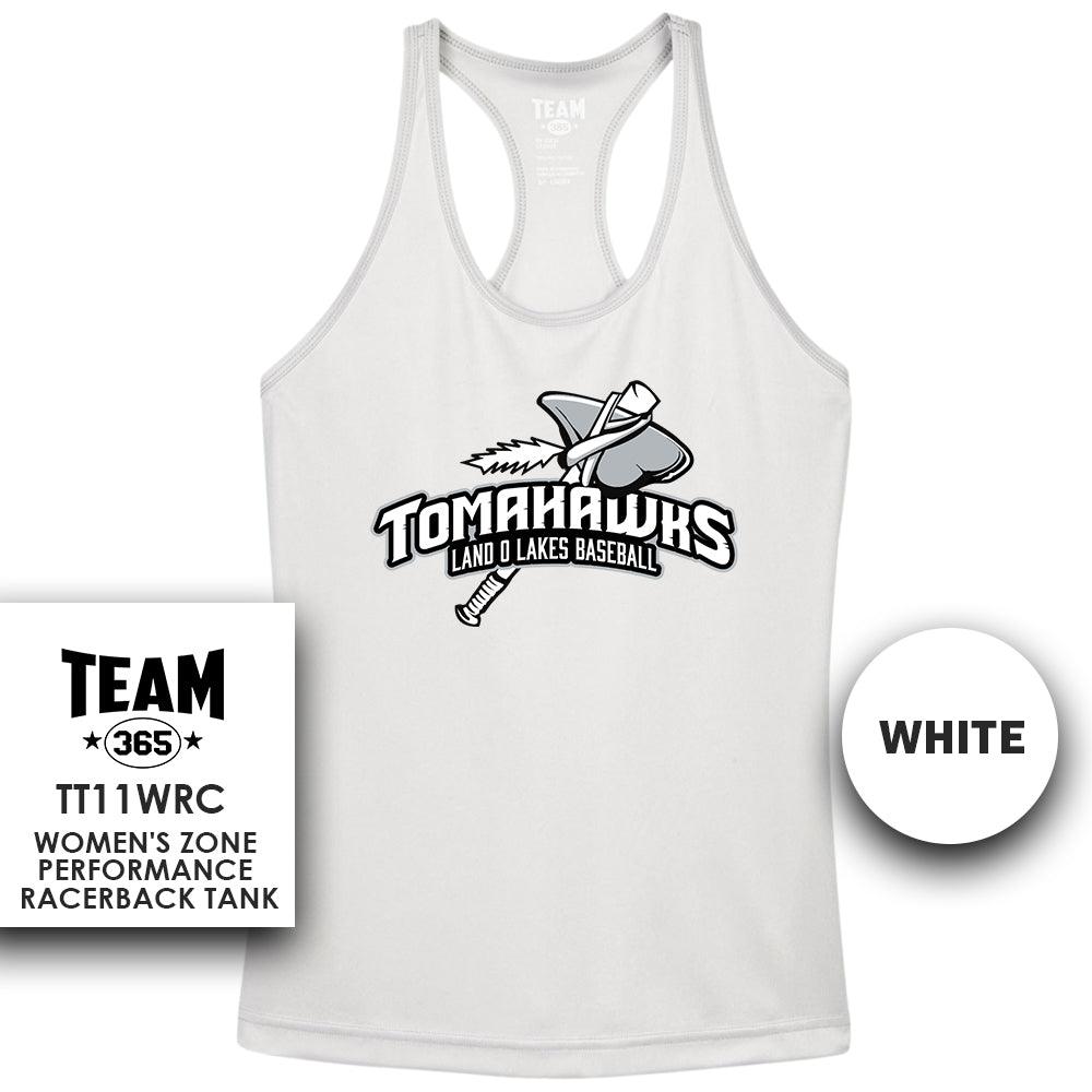 Land O Lakes Tomahawks V3 - Performance Women’s Racerback T - MULTIPLE COLORS AVAILABLE - 83Swag