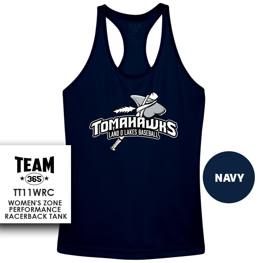 Land O Lakes Tomahawks V3 - Performance Women’s Racerback T - MULTIPLE COLORS AVAILABLE - 83Swag