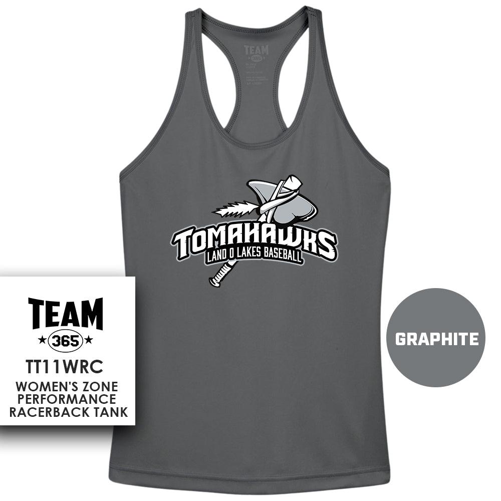 Land O Lakes Tomahawks V3 - Performance Women’s Racerback T - MULTIPLE COLORS AVAILABLE - 83Swag