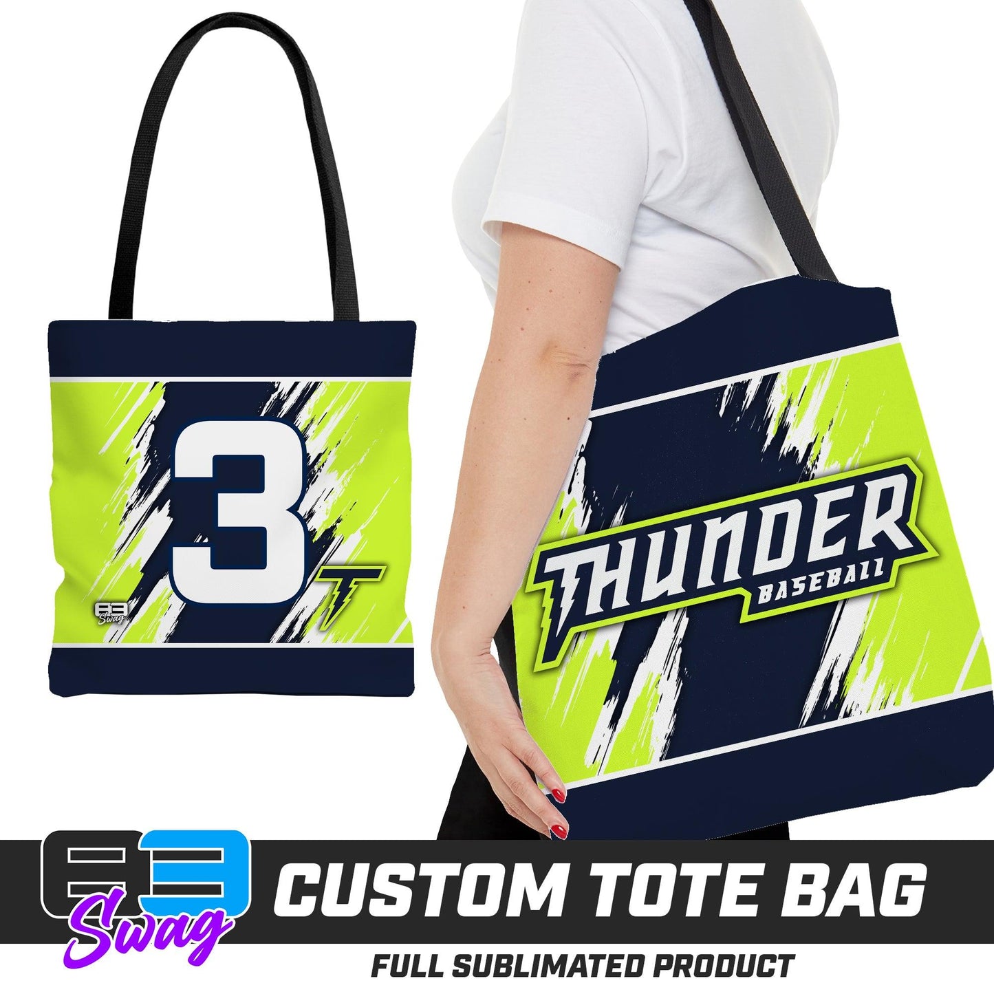 Large Tote Bag - Ponte Vedra Thunder Baseball - 83Swag