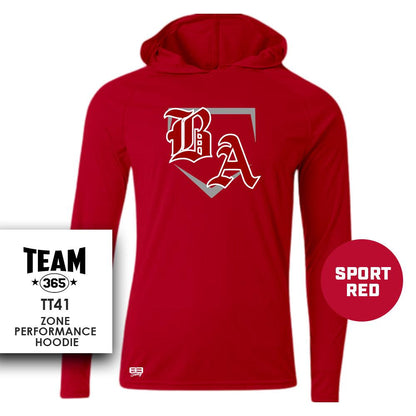 Lightweight Performance Hoodie - MULTIPLE COLORS - Bat Attack Baseball - 83Swag