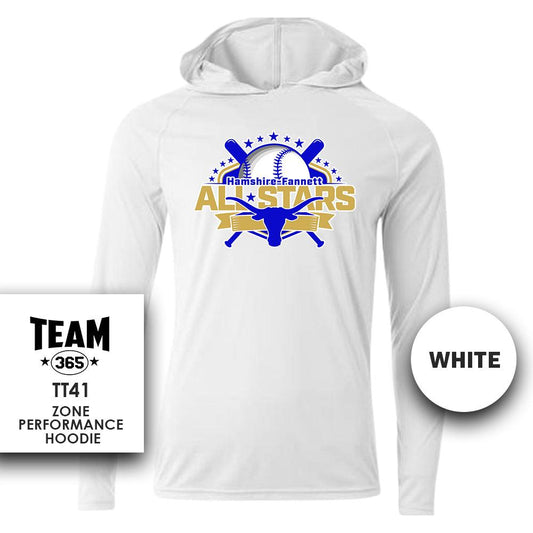 Lightweight Performance Hoodie - MULTIPLE COLORS - Hamshire-Fannett All Stars Baseball - 83Swag