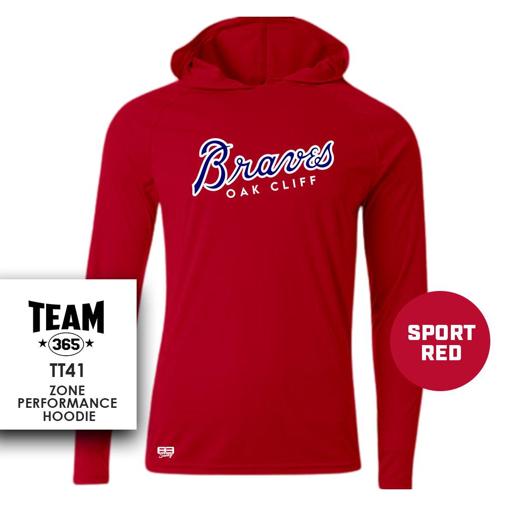 Lightweight Performance Hoodie - MULTIPLE COLORS - Oak Cliff Braves Baseball - 83Swag