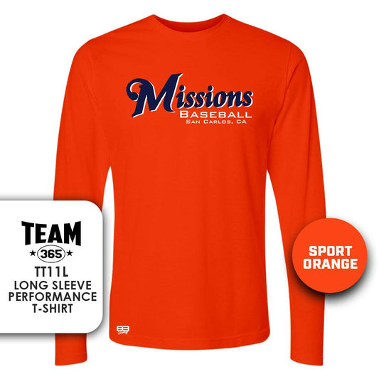 Lightweight Performance Long Sleeve - MULTIPLE COLORS - Missions Baseball - 83Swag