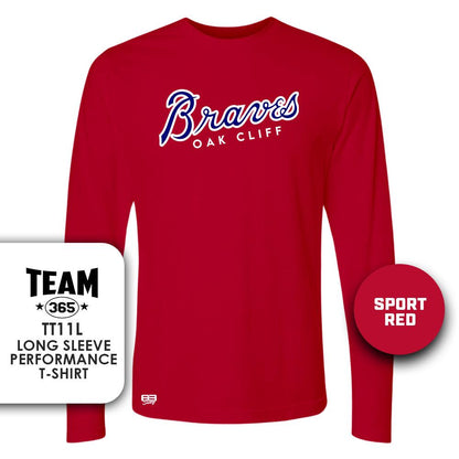 Lightweight Performance Long Sleeve - MULTIPLE COLORS - Oak Cliff Braves Baseball - 83Swag