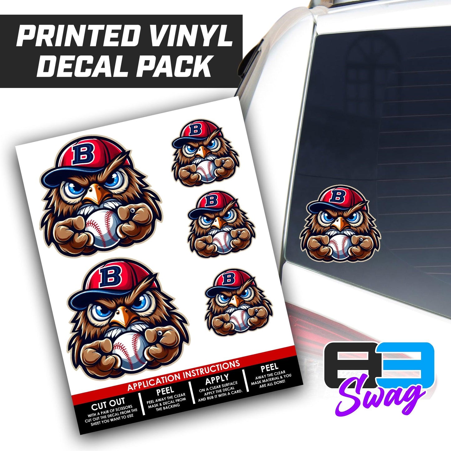 Logo Decal Pack Sheet - Bay Area Barnstormers - 83Swag