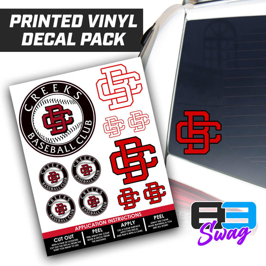 Logo Decal Pack Sheet - Creeks Baseball Club - 83Swag